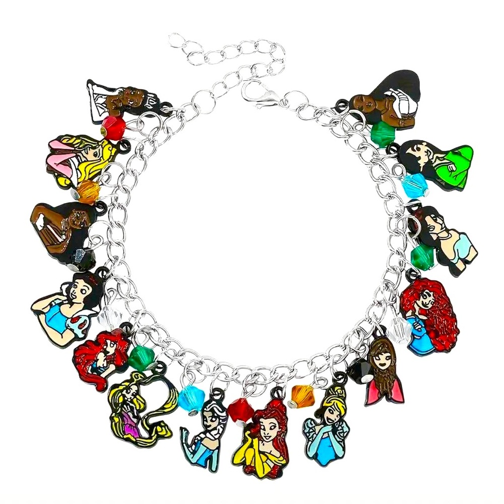 New Disney Princess Charm bracelet. 7 1/2”-91/2”